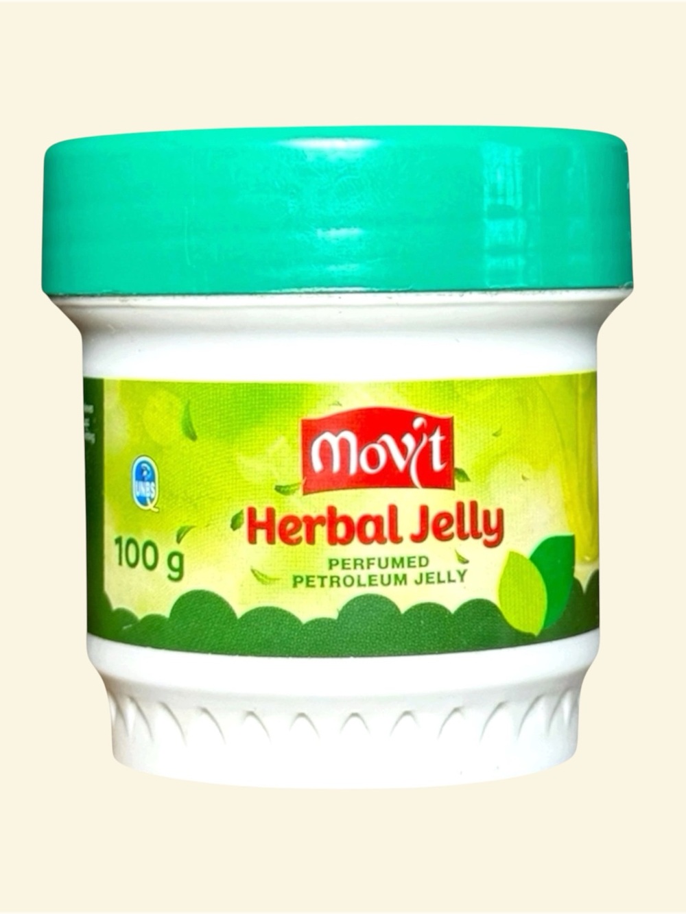 Movit Herbal Jelly Perfumed Petroleum Jelly - Green and White Jar 100g